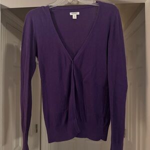 Old Navy Deep Purple V-Neck Cardigan